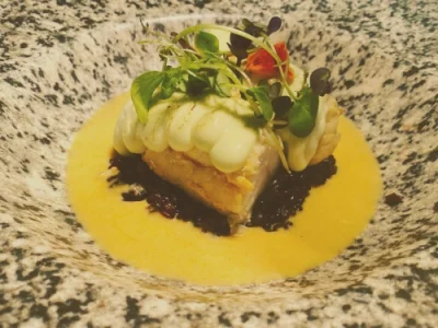 plato de menu de gala en boda